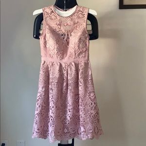Pink lace dress
